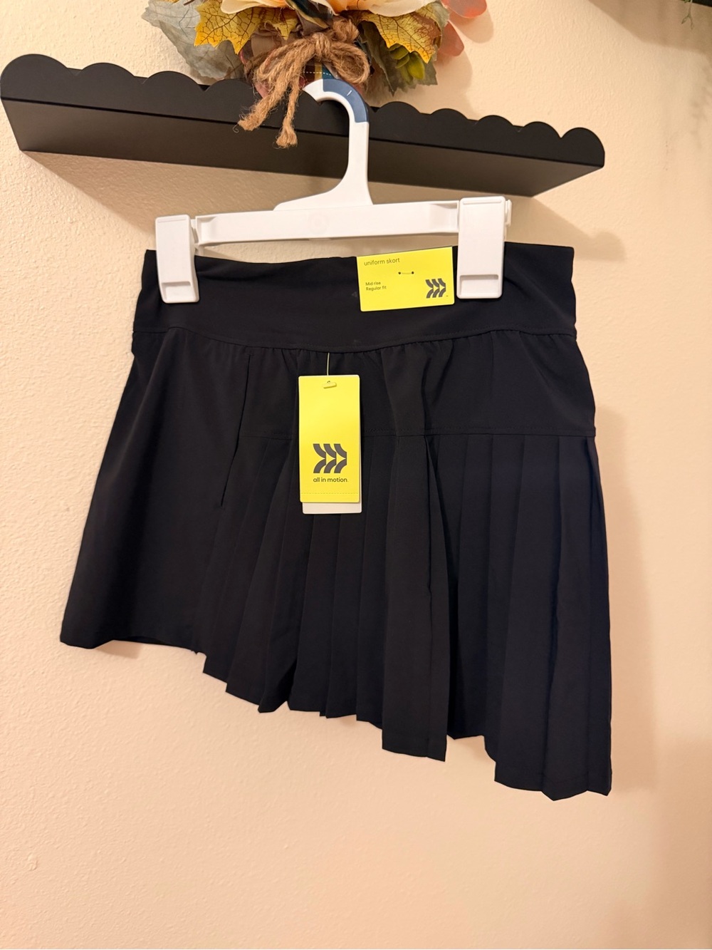 all in motion Black Pleated Athletic Skort with Built-In Shorts
